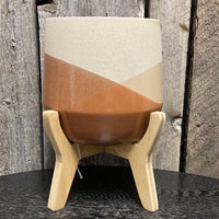 Sandstone Tri Color Pot with Stand