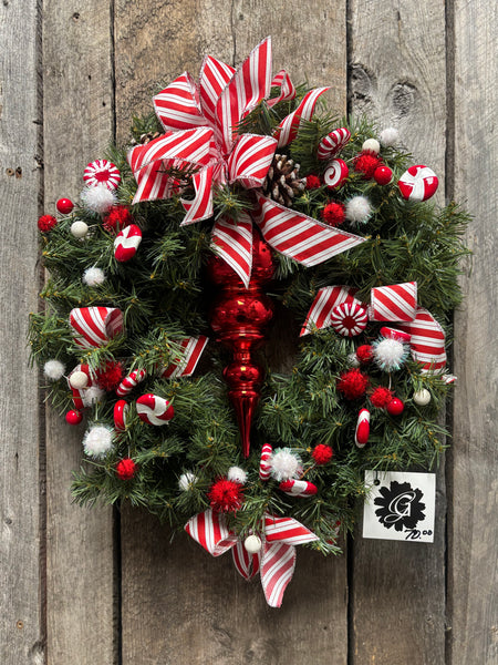 Peppermint Twist Christmas Wreath